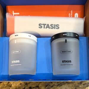Stasis Daytime and Nighttime Stimulant Glass Jar Set - (No Vitamins)